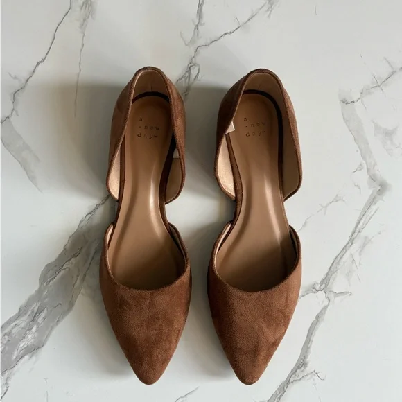 A New Day Tan Suede Flats - Picture 3 of 6